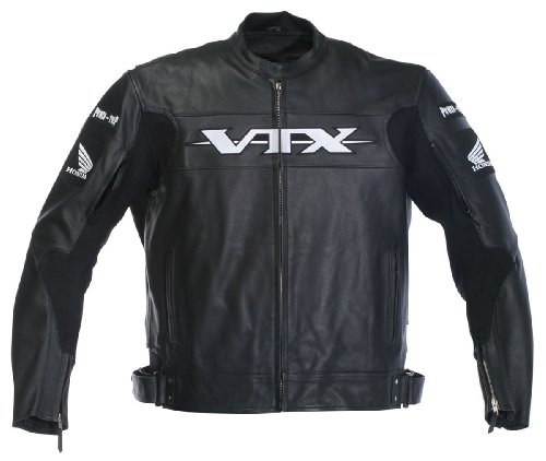Power Trip VTX Leather Mens Motorcycle Jacket Black XL