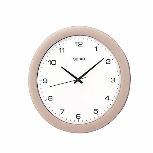Seiko Silver & White Wall Clock