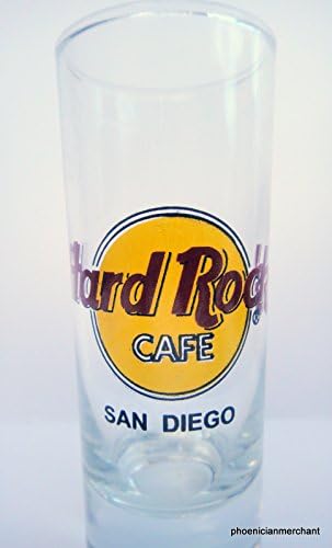 San Diego California Hard Rock Cafe Black Circle Logo Cordial Shot Glass