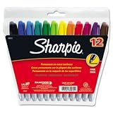 Sharpie Fine Point Permanent Markers, 12 Colored Markers(30072)