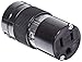 Marinco 5269BL Plug Connector — Extension Cord Heavy-Duty Replacement Ends — 15 Amp, 125 Volt, 2 Pole-3 Wire Female Electrical Grounded Plug — Black