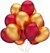 HKBalloons HK0216 Metallic Red & Golden Balloon (Red, Gold, Pack of 50) RS.85.00