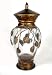 17" H Wrought Iron, Glass Candle Holder