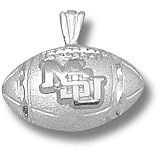 Mississippi State University New MSU Football Pendant (Silver)