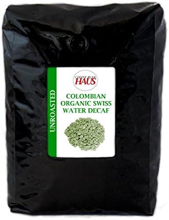 Colombian Organic Swiss Water Decaf Unroasted Green Coffee Beans 80-Ounce (5 lb) by Coffee Bean Haus