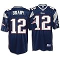 Tom Brady New England Patriots #12 Authentic Reebok NFL Football Jersey (Blue)