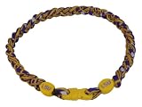 LSU Tigers Titanium 3 Rope Tornado / Twist Necklace Purple & Yellow 18 Inches *2012-2013 Style*