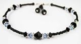 March Aquamarine .925 Sterling Silver Adjustable Beaded Anklets