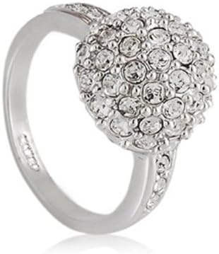 Tanboo Rigant Exquisite 18K RGP Alloy Ring with Earth Shape Decoration 9# (White)