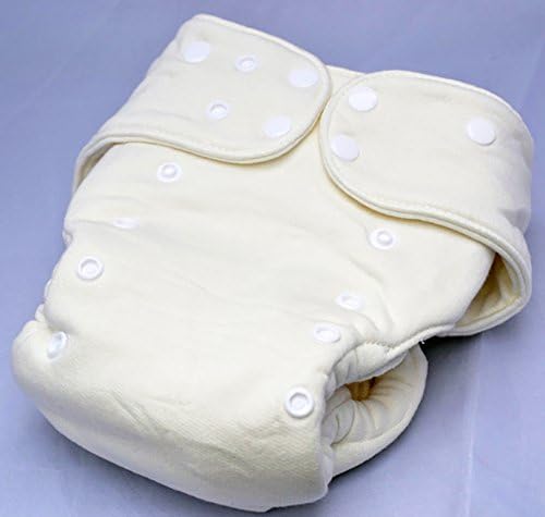 Cotton Fitted Butterfly style Cloth Diaper (Snow)