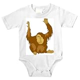 Onesie with primate, zoo, endangered, captivity, Asian, orangutang, red, mammal, ape, orangutan, Borneo, animal, species, arboreal, Sumatra