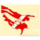 2 Divers Flag on Clear Background - Sticker - B0000DYSNV
