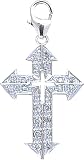 14k Gold Diamond Cross Charm (1/10 cttw)