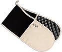 Le Creuset Silicone Textiles Double Oven Glove, Black and Cream