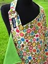 100% Cotton Chic Reversible (2 in 1) Nursing Cover - Jelly Bean Reverses to Grass Green