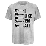 Universal Music Shirts Funshirt/Spr&Atilde;&frac14;che - I like 'em all 4827592 Unisex T-Shirt