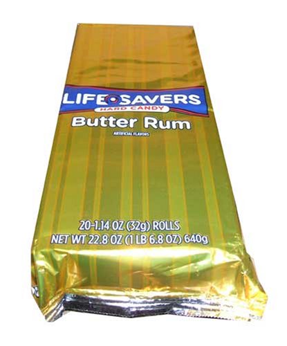 Life Savers Candy, Butter Rum, 1.14-ounce Rolls, 14 Pieces Per Roll (Pack of 20) by Life Savers