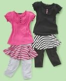 Ferocious Chik Little Girl Ruffle Tee and Skeggings Set