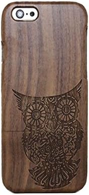 Laser Engraved "Lucky Owl" Pattern Unique Eco-Friendly 100% Hand-made Real Natural Wood Hard Shell Case for New iPhone 6 (4.7" Screen) (GMWD-I6-11)