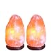 8 Inch, Indus Classic, Lot of 2 Himalayan Rock Crystal Salt Lamps 7~10 Lbs Comes with Shrink Wrapped, Cord, Bulbs. Get Free 125 Grams Gourmet Pink Edible Food Grade Salt.