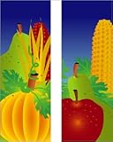 30 x 84 IN - Seasonal Banner - Fall Fruit Corn & Pumpkin - DBL Design