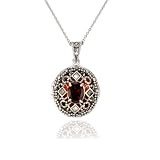 41uUFnafdUL. SL160  Sterling Old Silver 18 Locket Necklace with Swarovski Crystal Accents by La Vie Parisienne Reviews