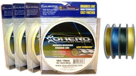 Ohero Advanced Microfiber Braided 15 LB, 150 YD Spool, 0.12 mm,GREEN
