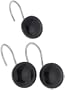 Carnation Home Fashions Color Rounds Ceramic Resin Shower Curtain Hook, Black