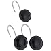 Carnation Home Fashions Color Rounds Ceramic Resin Shower Curtain Hook, Black