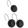 Carnation Home Fashions Color Rounds Ceramic Resin Shower Curtain Hook, Black