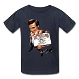 JeFF Kid's Ace Ventura Pet Detective Jim Carrey O-neck Young Boys' And Girls' Unisex Shirts Medium Navy (US Size)