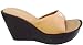 New Camel Color Women's Platform Wedge Slide slip-in sandal Size 10
