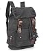 AM Landen®Stylish Canvas Backpack School Bag Travel Bag(Black)