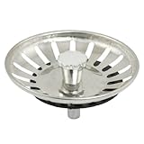 uxcell シンクストレーナー　ドレインストッパー ステンレス鋼 キッチン シンク 排水栓