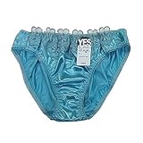 ストレッチサテン・花モチーフショーツ・2117 (サックス)