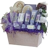 Renewal Spa Lavender Gift Basket - LARGE - Spa Bath and Body Gift Set - with Bath Tea Salts