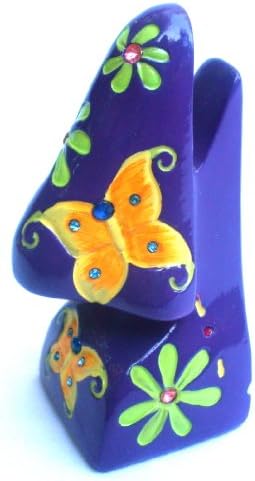 Butterfly Bling Rhinestone Jeweled Unique Nose Novelty Eyeglasses Holder for Adults & Children - Purple