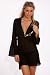 Long Sleeve Tunic with Crochet Band Gauze Cover Dress