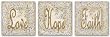 Love, Hope, and Faith Set by Kate McRostie 10"x10" Art Print Poster