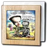 Londons Times Funny Music Cartoons - Saving Nolan Ryan - Tile Napkin Holders