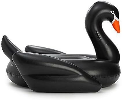 Inflatable Swan Black Giant Pool Floats - Luxury Outdoor Swimming Pool Large Floatie Float Lounge Fun Leisure For Adults Kids