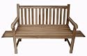 Ambientehome 62395 3er Bank Jepara inklusive Tabletts, ca. 150 cm breit, Teak