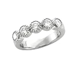 41uUakXwovL. SL160  18k White Gold 5 Stone Anniversary Diamond Ring Band