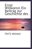 Ernst Willkomm Ein Beitrag zur Geschichte des