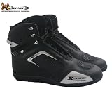 Mens Advanced Xelement Black Lace Up Motorcycle Boots