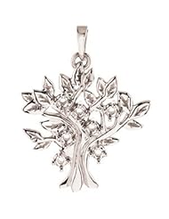 14K White My Tree Pendant 7 Stone