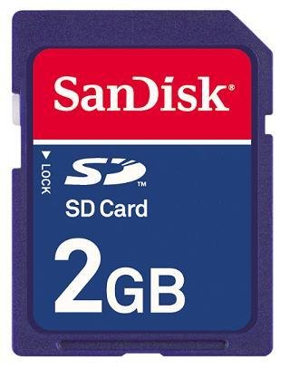 SanDisk 2GB Secure Digital Card (SDSDB 2048-P36, Retail Package)