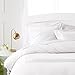 Amazon Brand – Pinzon 400-Thread-Count Pleated Hem Egyptian Cotton Duvet Set - Full/Queen, Cloud