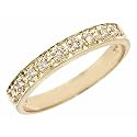 0.11ct Diamond Wedding Anniversary Band Ring 10K Yellow Gold (0.11cttw, VS Clarity, H Color)