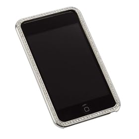 Gilty Couture Silver-plated Bezel Faceplate with Clear Swarovski Crystals for iPod touch